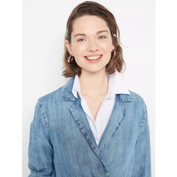 Lindex Long Lyocell Denim Jacket - Picture 3 of 13